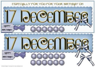 Day of the Year Birthday - December 17