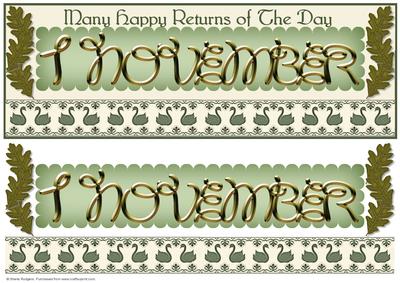Day of the Year Birthday - November 1