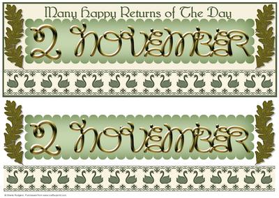 Day of the Year Birthday - November 2