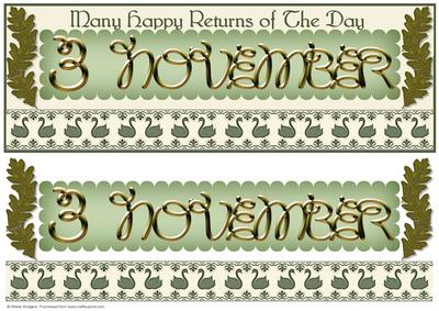 Day of the Year Birthday - November 3