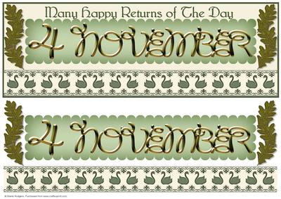 Day of the Year Birthday - November 4