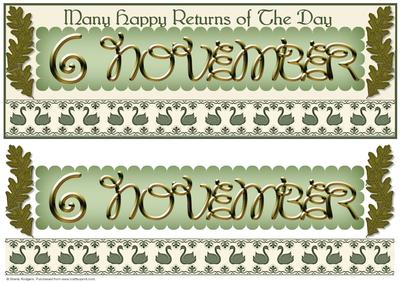 Day of the Year Birthday - November 6