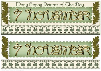 Day of the Year Birthday - November 7