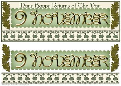 Day of the Year Birthday - November 9