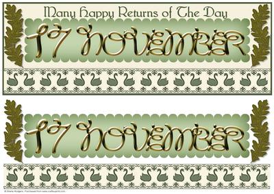 Day of the Year Birthday - November 17
