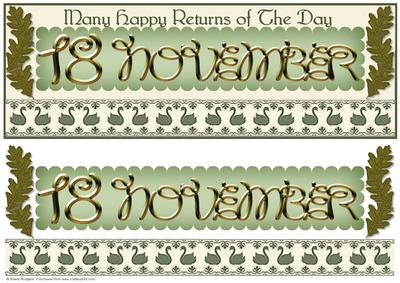 Day of the Year Birthday - November 18