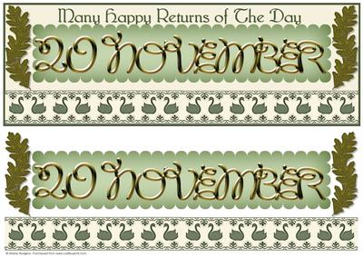 Day of the Year Birthday - November 20