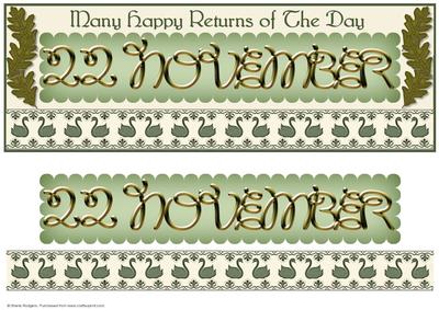 Day of the Year Birthday - November 22