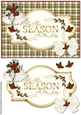 Tis the Season Gold with Poinsettias