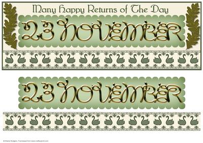 Day of the Year Birthday - November 23