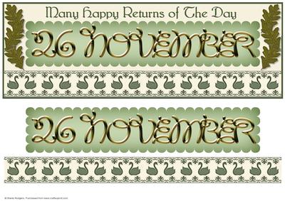 Day of the Year Birthday - November 26
