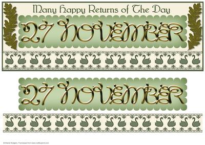 Day of the Year Birthday - November 27