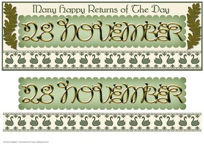 Day of the Year Birthday - November 28