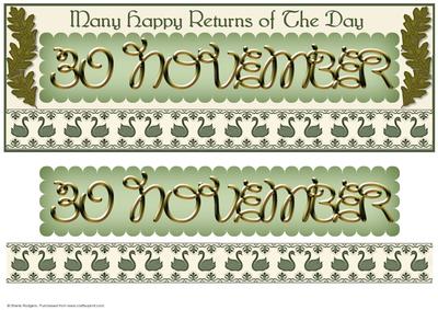Day of the Year Birthday - November 30