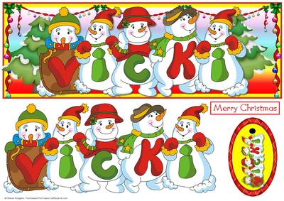 Snowmen Names Large Dl - Vicki