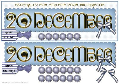 Day of the Year Birthday - December 20