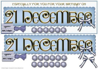 Day of the Year Birthday - December 21