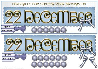 Day of the Year Birthday - December 22