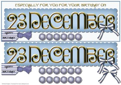 Day of the Year Birthday - December 23