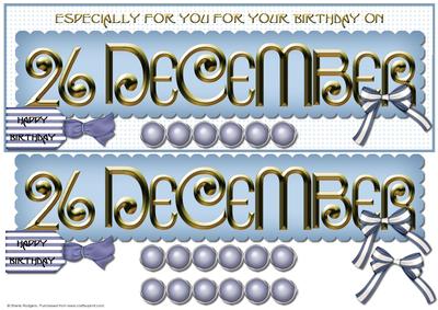 Day of the Year Birthday - December 26