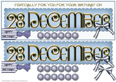 Day of the Year Birthday - December 28