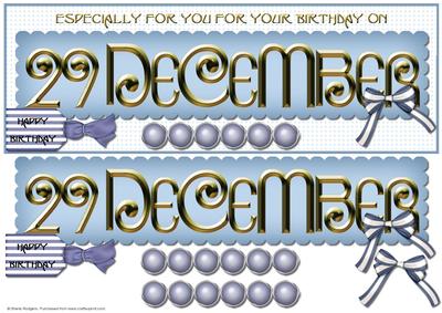 Day of the Year Birthday - December 29