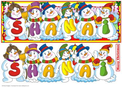 Snowmen Names Large Dl - Shanai