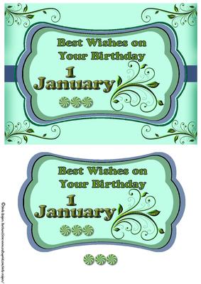 Day of the Year Birthday - January 1