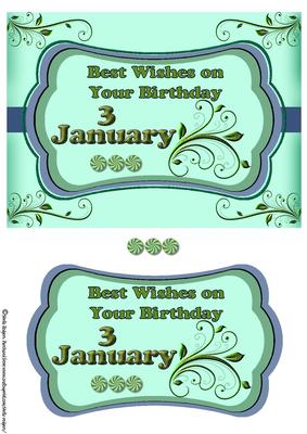 Day of the Year Birthday - January 3