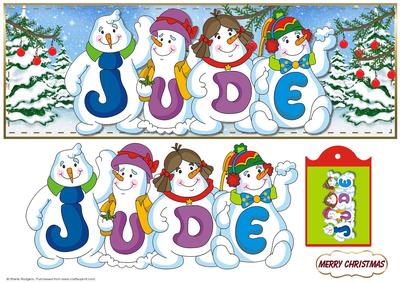 Snowmen Names Large Dl - Jude
