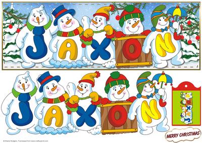 Snowmen Names Large Dl - Jaxon
