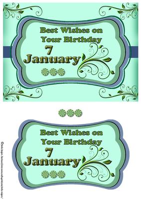 Day of the Year Birthday - January 7