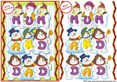 Snowmen Names - Mum and Dad