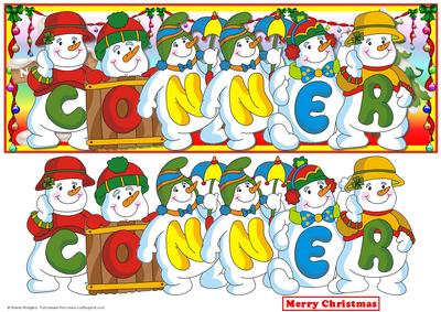 Snowmen Names Large Dl - Conner