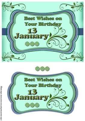 Day of the Year Birthday - January 13