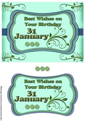 Day of the Year Birthday - January 31