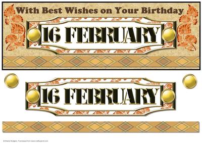 Day of the Year Birthday - February 16