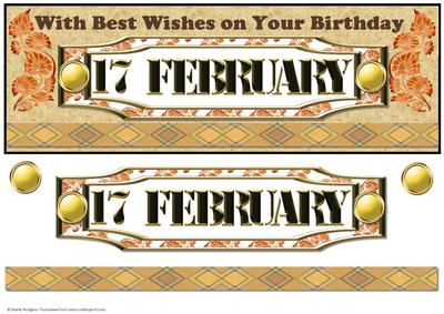 Day of the Year Birthday - February 17