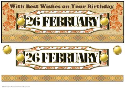 Day of the Year Birthday - February 26