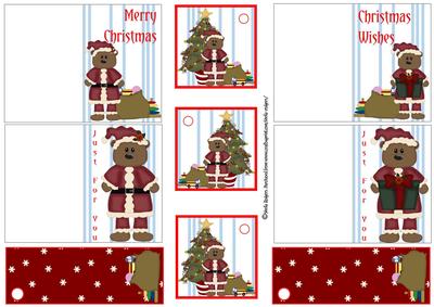 Beary Claus Christmas Gift Tags