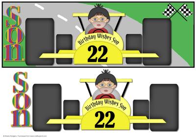 Large Dl Card - Son Racing Car