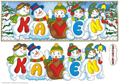 Snowmen Names Large Dl - Kaven