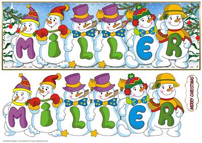 Snowmen Names Large Dl - Miller