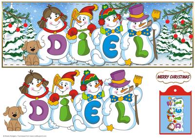 Snowmen Names Large Dl - Diel
