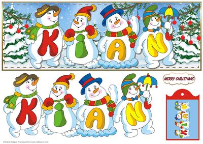 Snowmen Names Large Dl - Kian