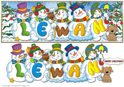 Snowmen Names Large Dl - Lewan