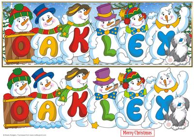 Snowmen Names Large Dl - Oakley