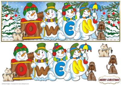 Snowmen Names Large Dl - Owen