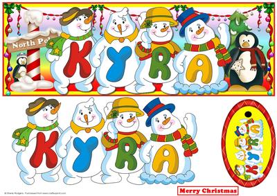 Snowmen Names Large Dl - Kyra