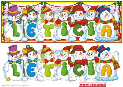 Snowmen Names Large Dl - Leticia